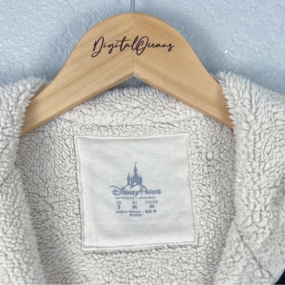 Disney Parks Mickey Mouse Quilted Sherpa Hooded Jacket, Black S - Authentic - Picture 9 of 12